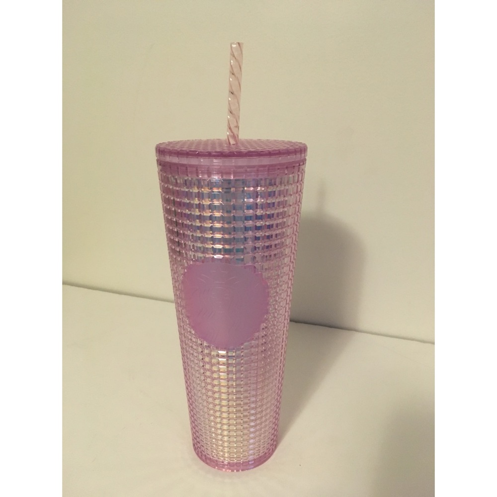 NWT Starbucks Iridescent Pink Grid Tumbler (2020)